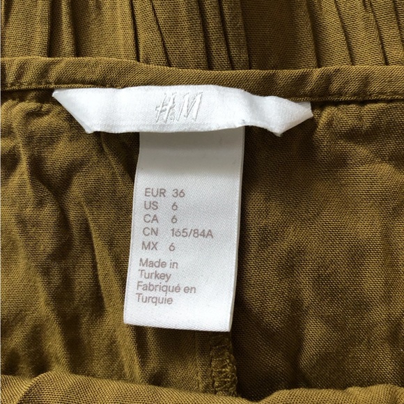 H&M Off the Shoulder Strappy Dress in Olive Green Size 6 - Picture 6 of 8
